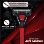 Maquina De Afeitar Groomen 500 + 2 Repuestos - Imagen 8