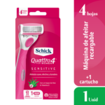 Schick Quattro4 Mujer Piel Sensible Maquina De Afeitar - Imagen 2