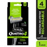 Schick Quattro4 Titanium Piel Sensible Maquina De Afeitar - Imagen 2