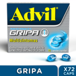 Advil Gripa Ibuprofeno Alivio De Múltiples Síntomas De La Gripa X 72 Caps - Imagen 2