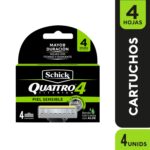 Schick Quattro4 Piel Sensible Repuestos X4und - Imagen 2