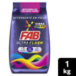 Detergente En Polvo Fab Ultra Flash Color x 1000gr