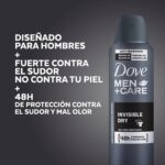 Desodorante Dove Hombre Aerosol Invisible Dry 150ml 3und - Imagen 5