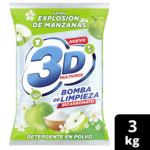 Detergente 3D Polvo Manzana 2 unds X3Kg - Imagen 2