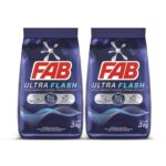 Detergente FAB Ultra Polvo 3kg x2