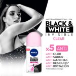 Desodorante Antimanchas para Mujer Nivea Black & White Invisible Clear Roll on 50 ml - Imagen 7