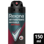 Desodorante Rexona Aerosol Hombre Antibacterial 150ml 3 und - Imagen 2