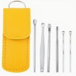 Kit Limpieza De Oídos Acero Inoxidable 6 Piezas Con Estuche - Imagen 3