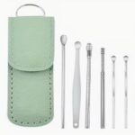 Kit Limpieza De Oídos Acero Inoxidable 6 Piezas Con Estuche - Imagen 2