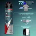 Desodorante Rexona Aerosol Hombre Antibacterial 150ml 3 und - Imagen 5